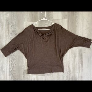 Eileen Fisher Scoop Neck 3/4 Sleeve Shirt Medium Greige